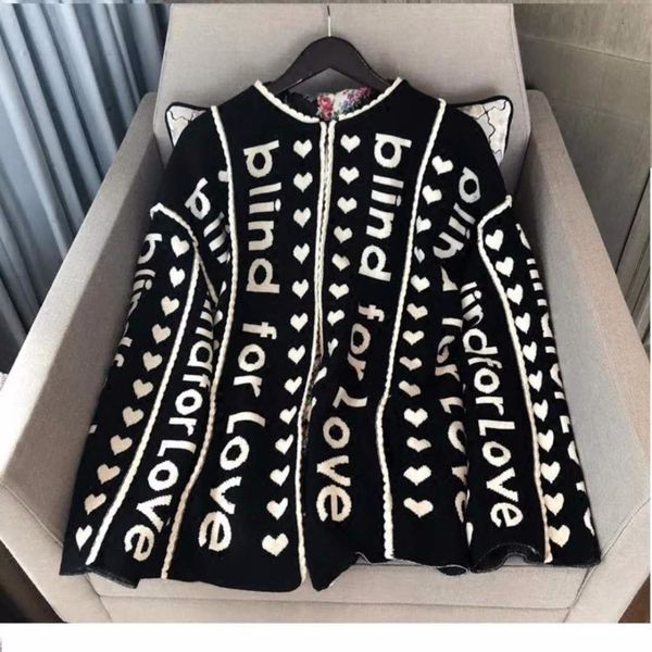 

CBAFU свободные большие вязаные кардиганы свитер любовные письма шаблон свитер отк