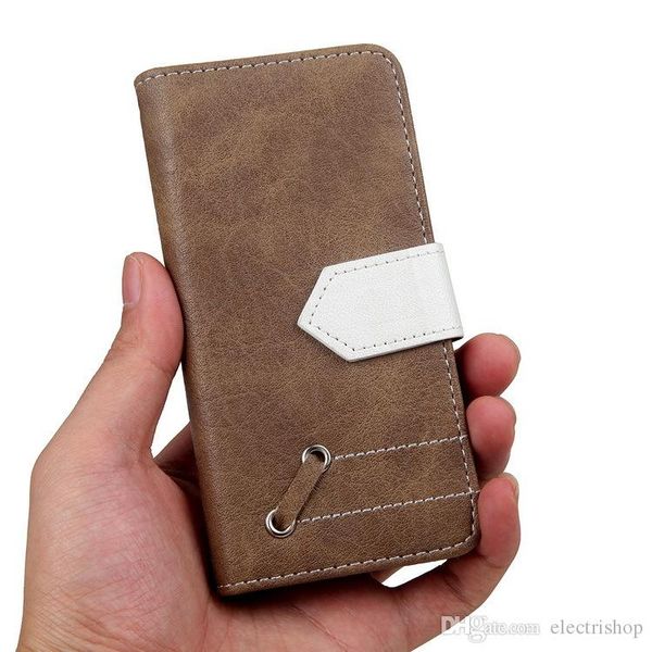 

promotion retro crash leather cover flip phone cover protective case kickstand pu wallet for samsung for iphone phone case new arrival