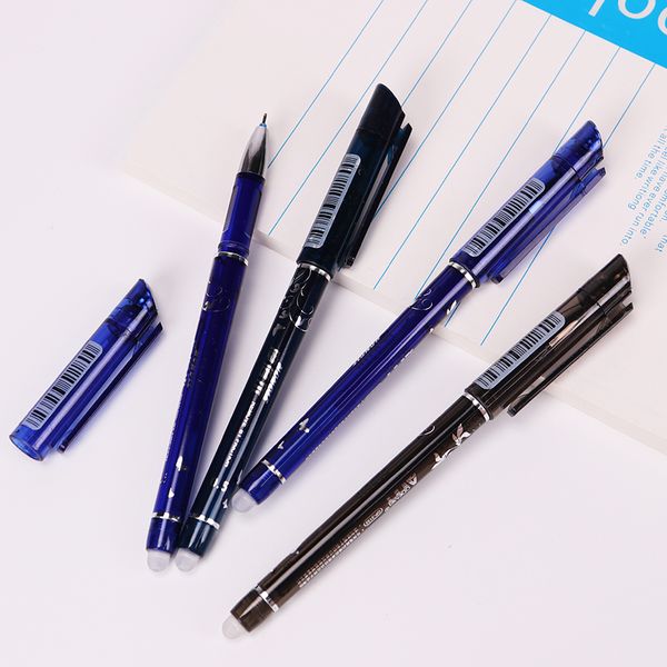 

10pcs erasable gel pens blue black refill 0.5mm tip student school hight quality office stationery creative writing pen gift pen