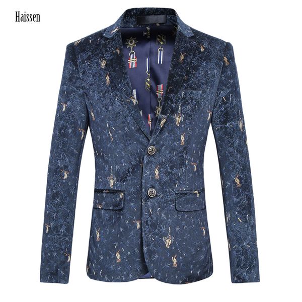 

plus size 6xl 2017 new arrival men suit jacket business casual velvet jacket mens floral slim fit male, White;black