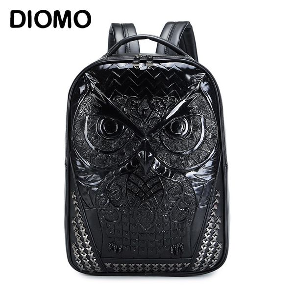 

diomo cool 3d owl backpack big lapbackpacfor women and men bagpack male backpacks