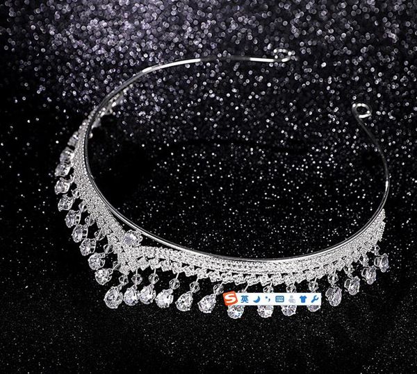 Bridal Ornaments European Crown Head Wedding Crown Round