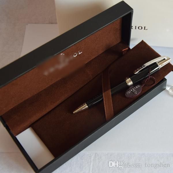 

metal charriol pen silver / golden /rosegolden luxury pen ballpoint pen with box and tag, Blue;orange