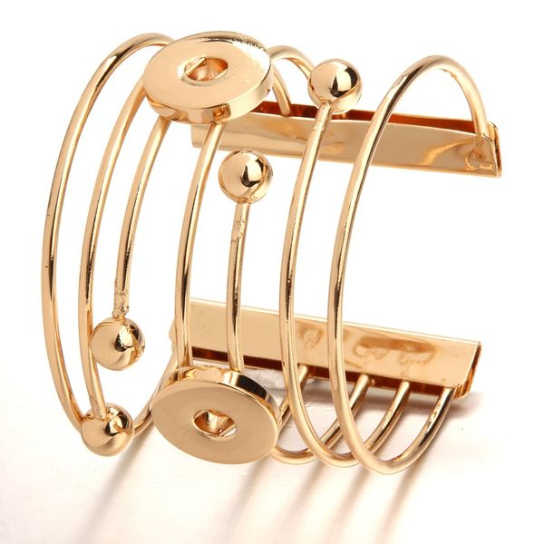 

noosa chunks snap jewelry gold silver alloy cuff bracelet buttons snap bracelet bangles fit diy 18mm snap button jewelry, Golden;silver