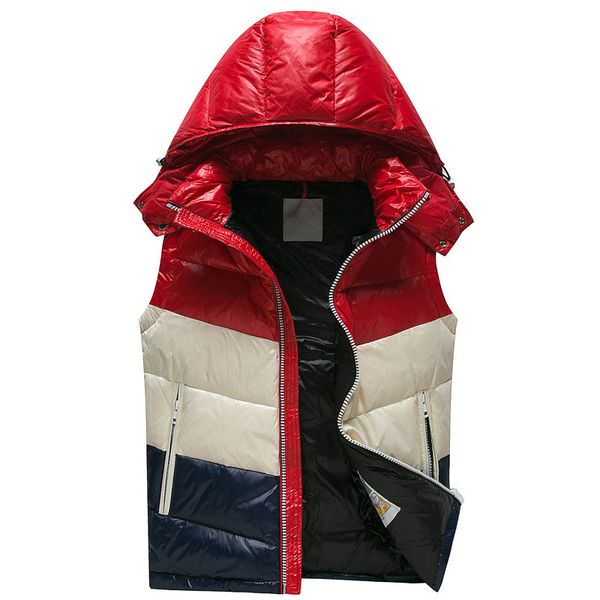 

18 year 90% duck down jackets men white duck down vests mens winter coats vests men vest, Black;white