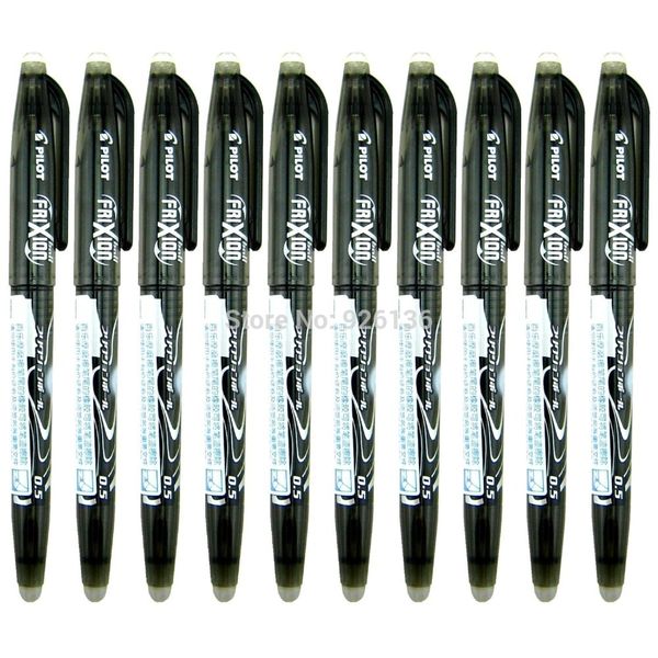 

10pcs pilot frixion erasable gel pen 0.5mm extra fine black color set