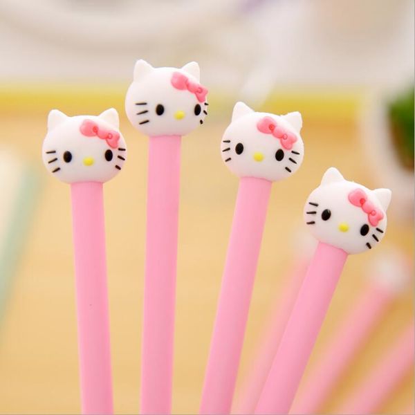 

ellen brook 1 piece hello korean stationery cartoon cute kitty pens advertising pink gilrs gel pen school office kawaii supplies