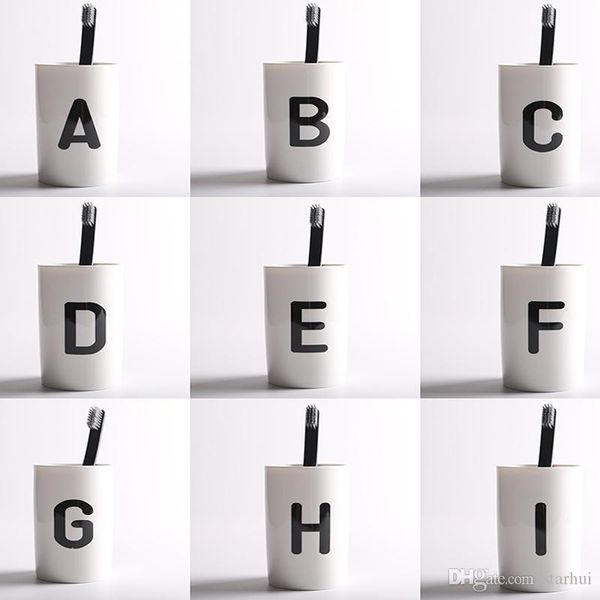 

white children milk cup 26 letters cups safety baby fedding drinking coffe cup modern home decor tableware dishes coffee mugs wx9-212
