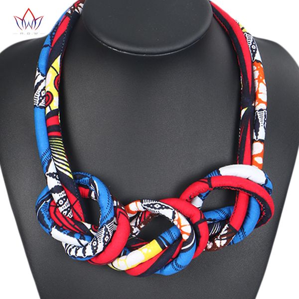 

2017 african ankara knot necklace ankara multistrand tribal necklace african big bold chunky colorful jewelry by hand wya071, Silver