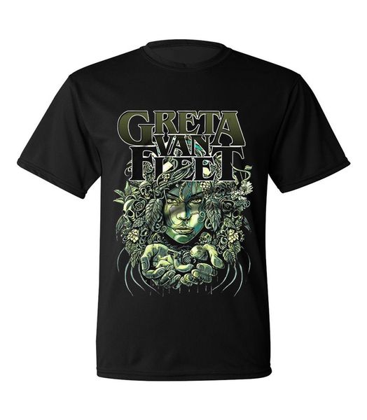 

GRETA VAN FLEET футболка даты тура 2018 черный )