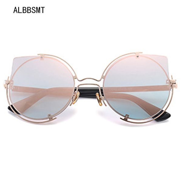 

2018 eye luxury sunglasses brand fashion glasses mirror designer sun cat women women metal vintage shades uv400 rcfnl, White;black