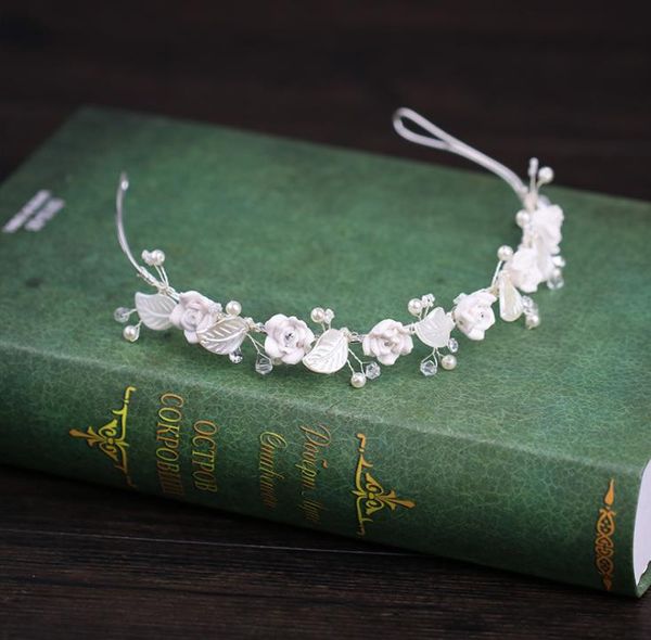 

soft painted leaf hoop, white handmade headwear, bridal veil, accessories, bridal ornaments, Silver
