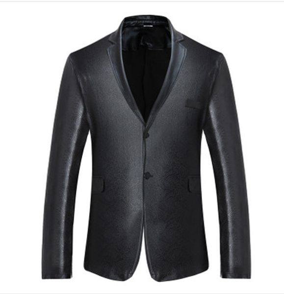 

autumn new men's casual suit korean version of the night shop dark veins personality fashion two buckle suit cd50, White;black