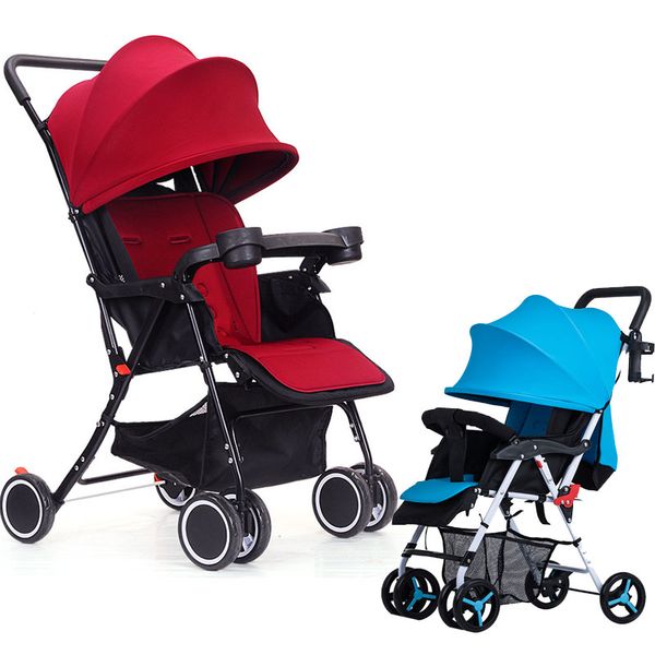 

portable ultra light baby stroller ominidirectional four wheels shockproof baby stroller pram lie down newborn carriage