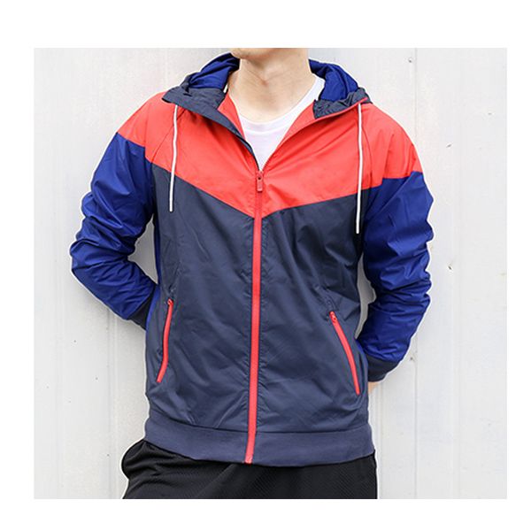 

Free shipping 4 colors New Spring Autumn Fashion Windrunner Thin Jacket Coat Long Sleeve Patchwork Active Black Men Jackets M-3XL
