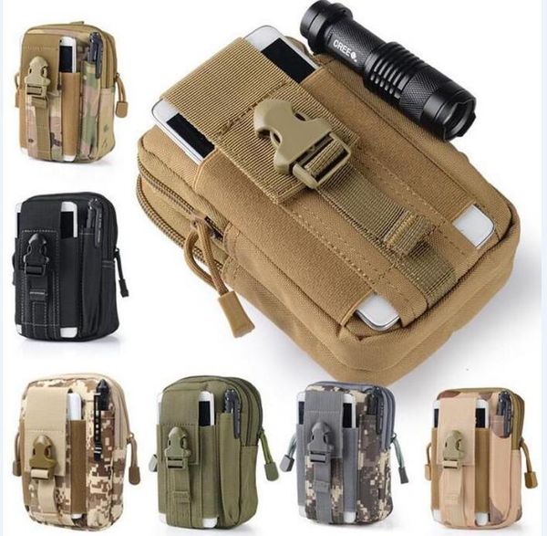 New Universal Outdoor Tactical Holster Military Molle Belt Bag Wallet Custodia per cellulare per Iphone 7 6 6S Plus Samsung Note 7 5 S7 LG