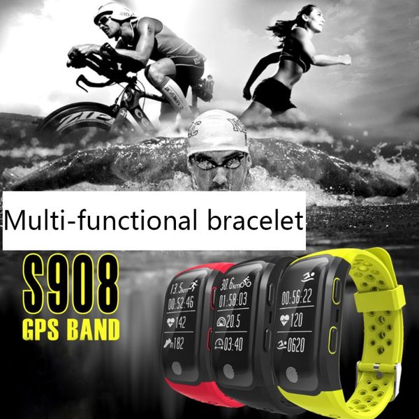 

dropshipping ip68 bluetooth gps led display sports gauge fitness bracelet smart step tracker pedometer with battery