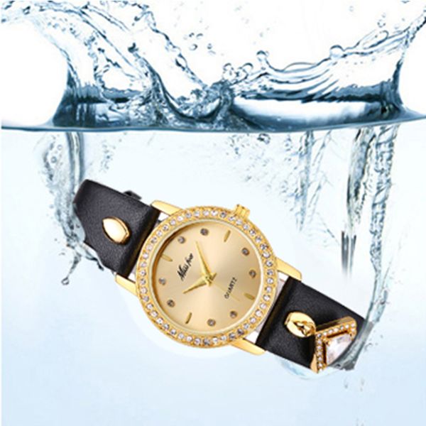 

missfox blue ladies gold watch women casual quartz watch square pendant diamond steel woman clock hours for female, Slivery;brown