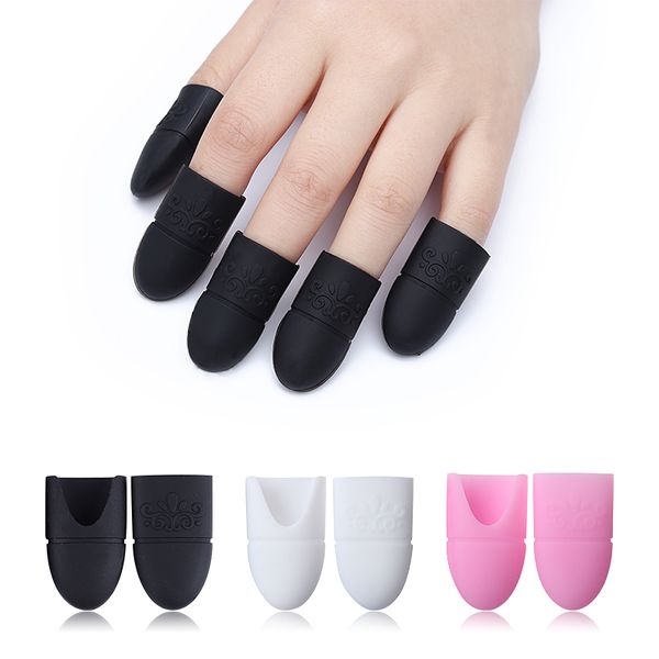 

5pcs nail polish uv gel polish remover wraps silicone soakies soak off cap clip nail art manicure tool