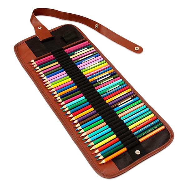 

handmade canvas paint oil storage bag holder 36 holes folding brush holder bag artist painting paint pen cutter drawing