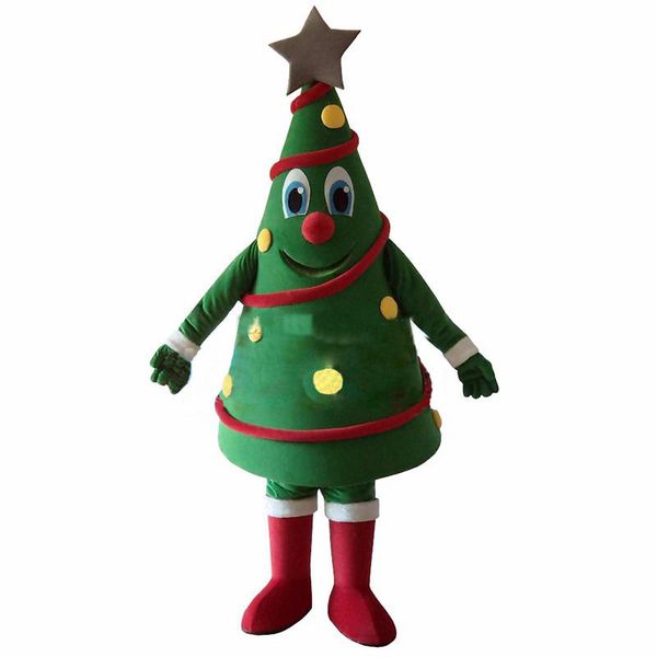 

2018 new green christmas tree mascot costume ing, Red;yellow