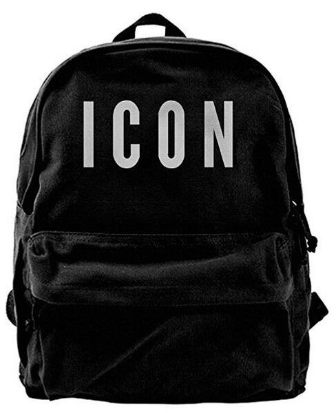 

ICON Logo Мода Холст Рюкзак Для Мужчин Женщин Подростков Путешествия Колледжа Рюкзак Рюкзак Для Ноутбука Дизайнерская сумка