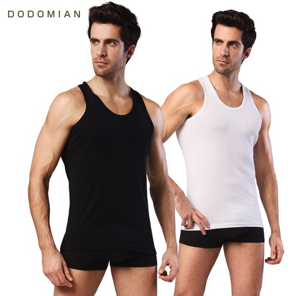 

2 pieces mens cotton tank slim clothing mens sleeveless o -neck shirt casual vests singlets muscle wholesale undershirt, White;black