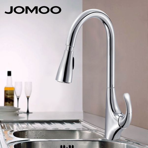 

jomoo kitchen faucet mixer tap spray pull down sink faucet kitchen high end brand design 33083