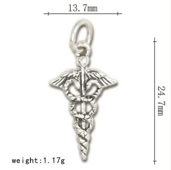 

medical charm antique silver plated doctor pendant diy bracelet making other customized jewelry, Bronze;silver