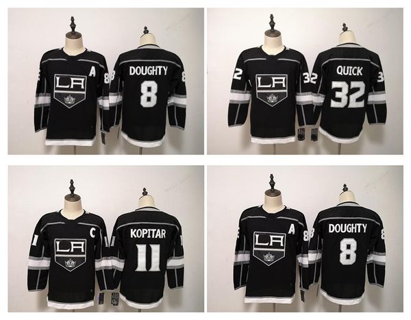 

2018 Women LA Los Angeles Kings Jersey 8 Drew Doughty 11 Anze Kopitar 32 Jonathan Quick Black Stitched Ladies Hockey Jerseys