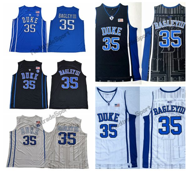 

mens duke blue devils marvin bagley iii #35 college basketball jersey black white blue marvin bagley iii stitched basketball shirts