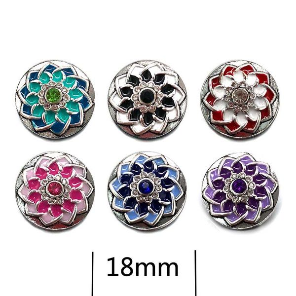

оптовая w390 цветок 3d 18мм 20мм кнопка металла оснастки для ожерелья браслета сменная ювелирные изделия женщин выводы accessorie