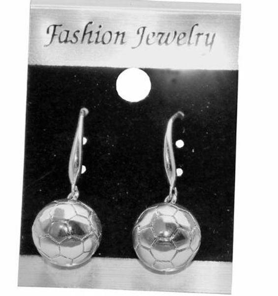 

6 пар / лот новый футбол серьги старинные 3d футбол спорт ушной крючок ювелирные изделия личность фитнес gmy тренировки для mujer день матер, Golden;silver