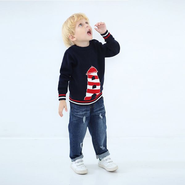 Winter Toddler Boy Sweaters Boys Girls Clothing Knitted Children Tower Sweater Kids Cothes Pullover Baby Boy Sweater Sweaters For Boys Knitting