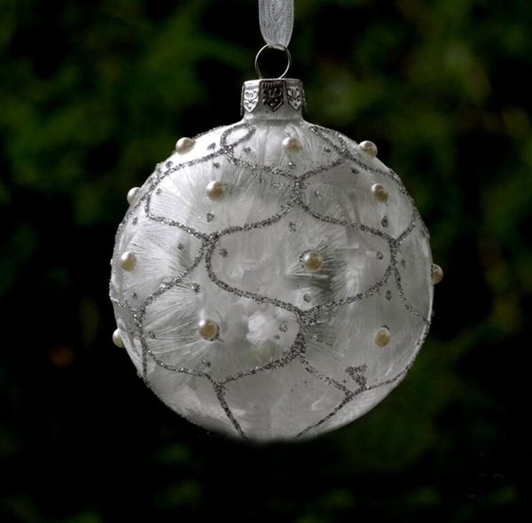 Acheter 8cm Belle Peinture Noël Boule De Verre Fête Et événement Live Pendaison Décoration Noël Ornement De 1307 Du Ljhome Dhgatecom