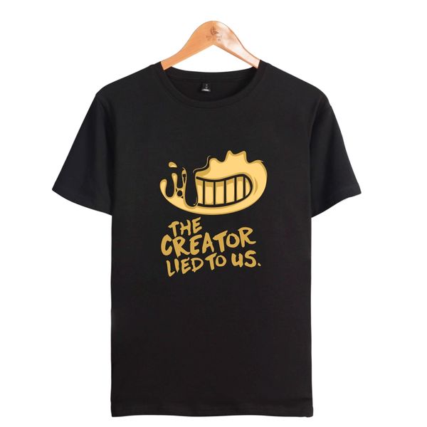 

bendy and the ink machine tshirt t-shirt men o-neck cotton one of a kind cotton teeshirt with 2017 men fashion tshirts 4xl, White;black