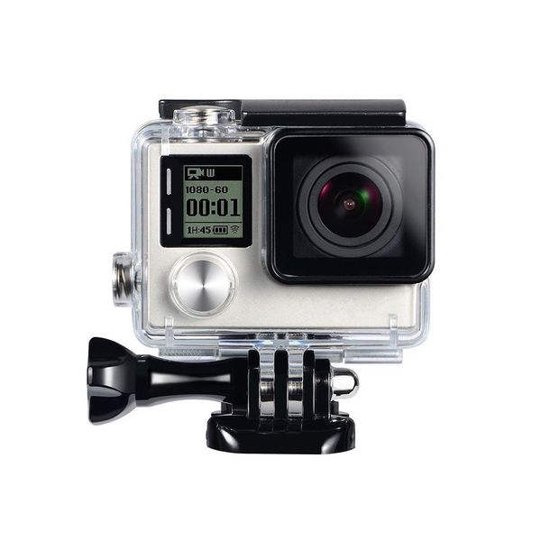 

go pro водонепроницаемый корпус чехол чехол go pro hero 4 hero3 + hero 3 подводная защитная коробка для go pro аксессуары камеры монтажные ч