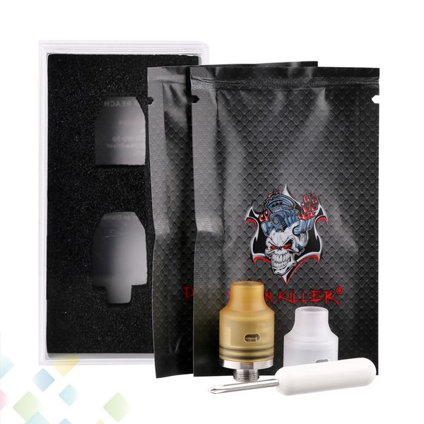 

Authentic Demon Killer Tiny RDA Atomizer Fit 510 Mods E Cigarette with PEI drip tip and PCTG drip tip smallest RDA DHL Free