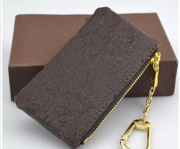 

KEY POUCH Damier canvas holds high quality famous classical designer women 6 key holder coin purse leather men card holders wallet handbag