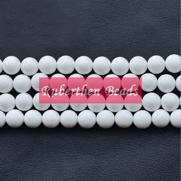 NB0002 Pedra Natural Branco DIY Pulseira Beads de Alta Qualidade Solta Pedra 8mm Contas de Pedra Redonda para Fazer Jóias Frete Grátis