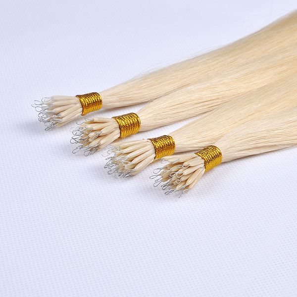 

100 trand pack micro nano ring hair exten ion 60 blonde brazilian traight nano bead hair exten ion