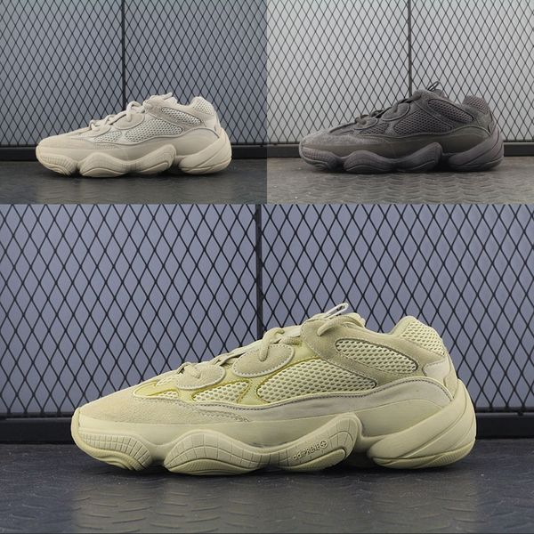 

2018 desert rat 500 kanye west running shoes men women super moon yellow athletics sneakers us 5-11.5, White;red