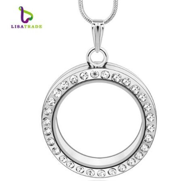 

10pcs/lot new arrival diylocket new 30mm 4 colors round magnetic glass floating charm locket pandent necklace with snake chain, Silver