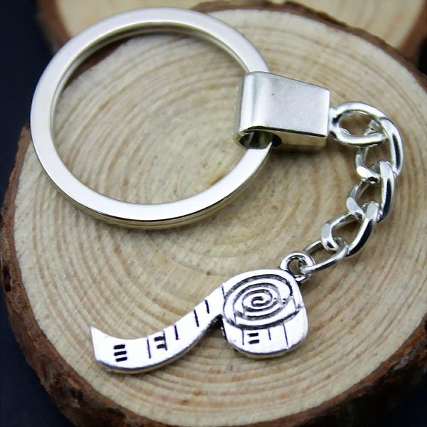 

6 pieces key chain women key rings for car keychains with charms toilet paper roll paper ribbon 27x11mm, Slivery;golden