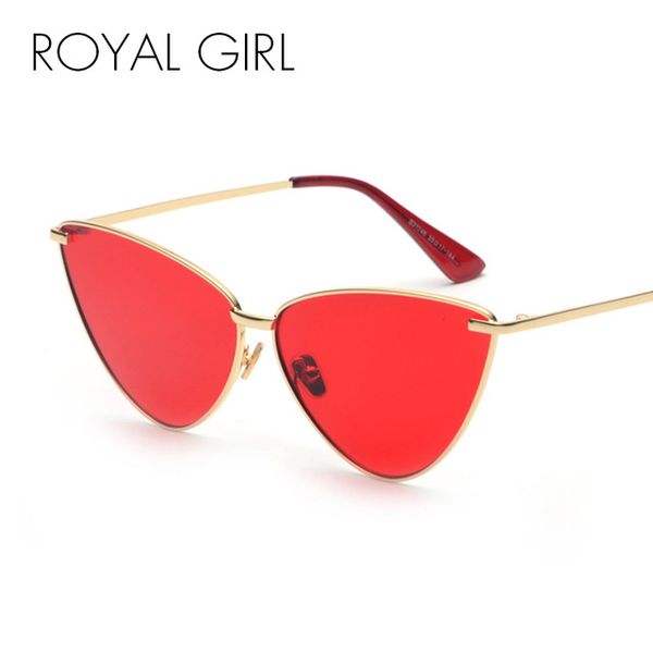 

royal girl lady cat eye sunglasses women fashion designer vintage metal frame clear lenses sun glasses for female ss306, White;black