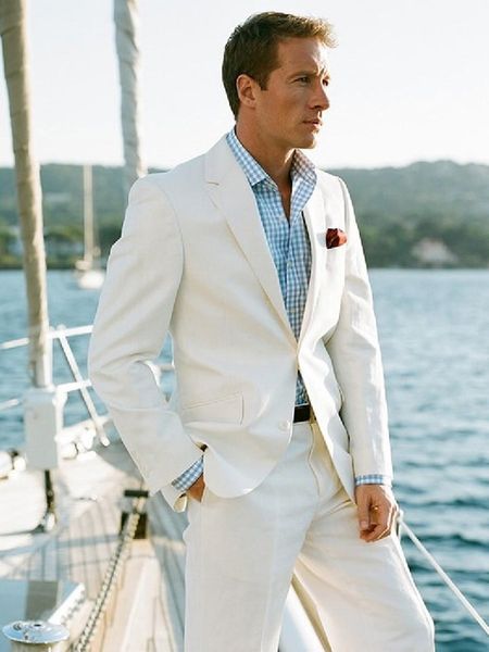

custom made white men suits wedding 2018 handsome men blazer slim fit groom tuxedos suits beach prom 2 piece(jacket+pants, Black;gray