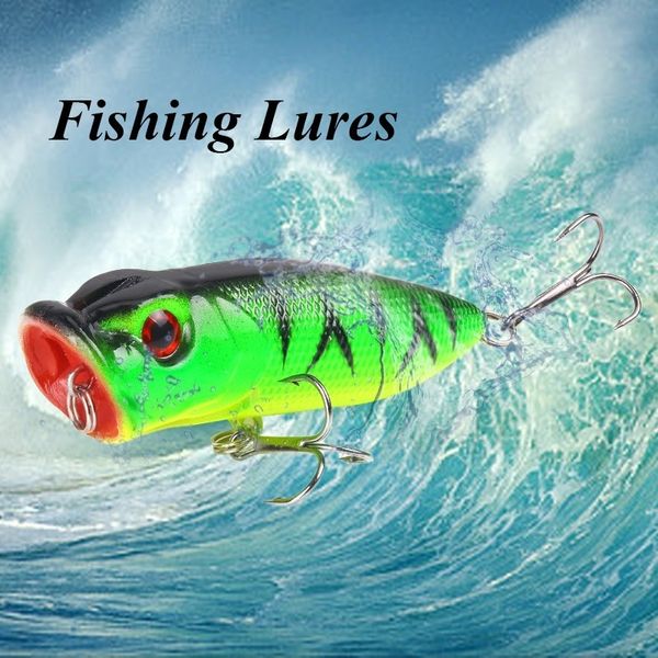 

2018 fishing lures popper bait with two hooks bass gear fishing lures kit with bass fishing lure fishingluresset kit fishinghook