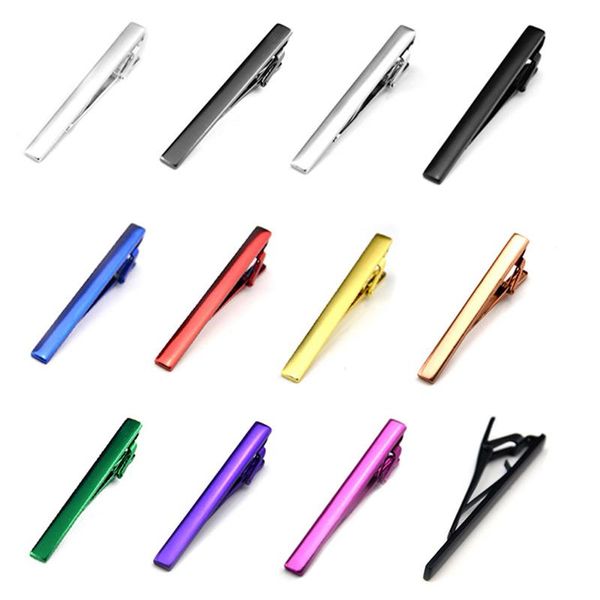 

new candy color simple tie clips skinny business suits tie bars fashion jewelry for men drop shipping, Silver