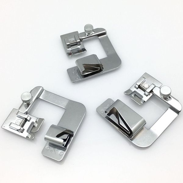 

3 pcs/ set professional sewing parts accessories rolled hemmer presser foot used for low shank sewing machine feet aa7187-2, Black