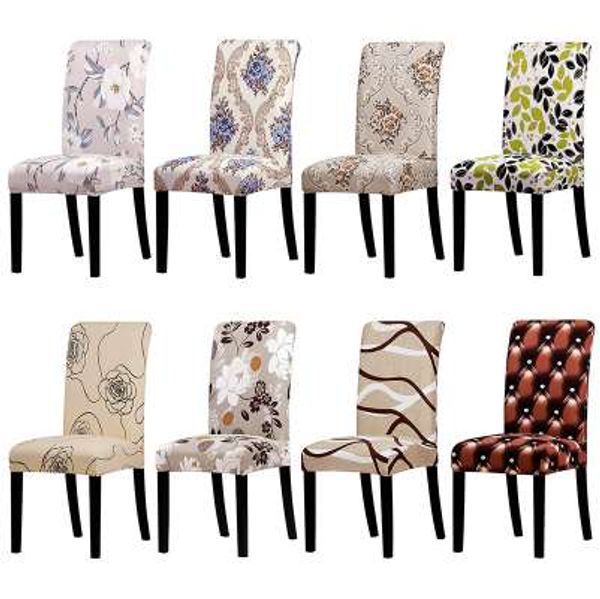

Printing chair cover Stretch Removable Washable Chair Covers Protector Seat Slipcovers for Dining Room hotel banquet home decora